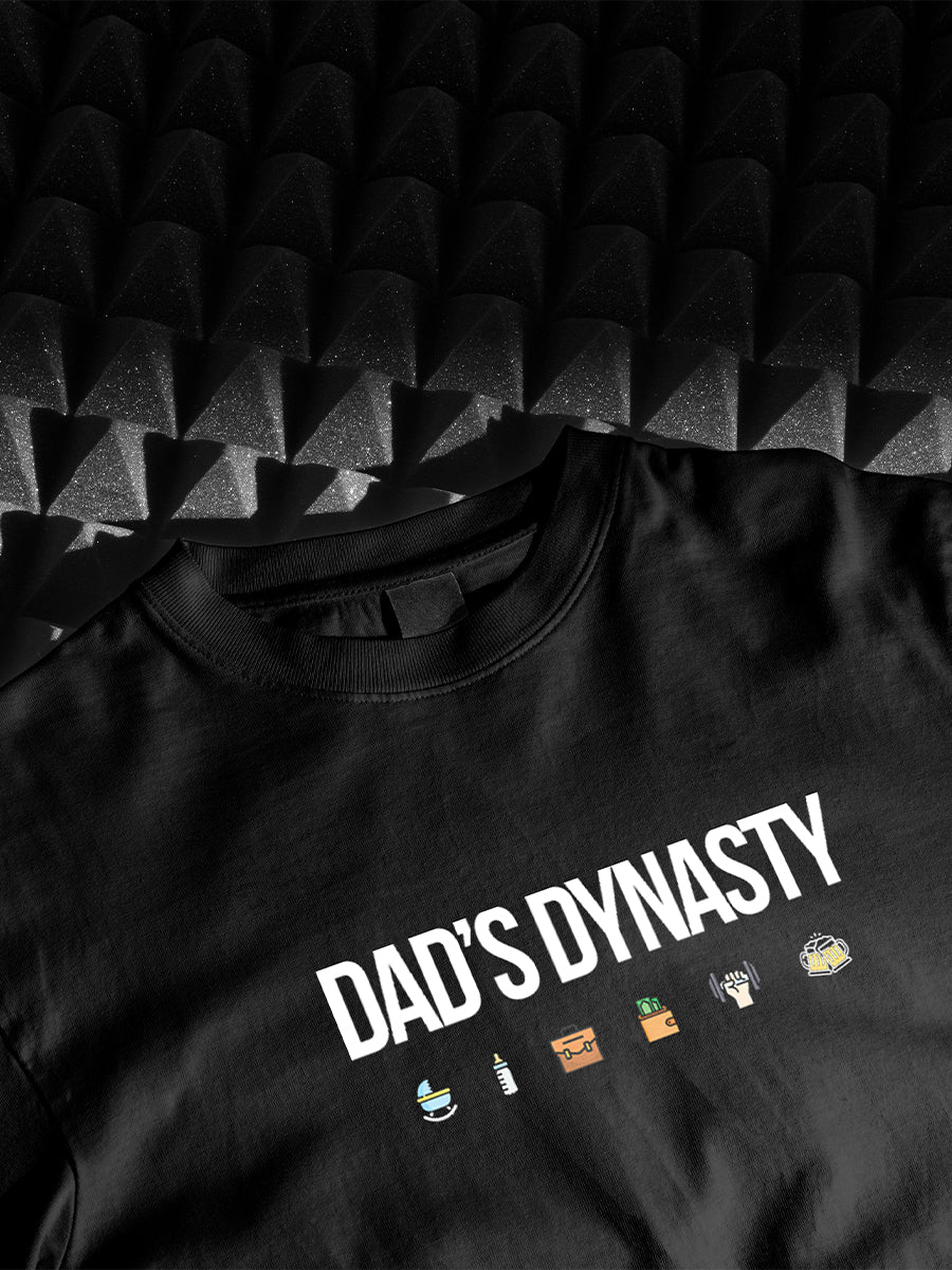 Dad's dynasty 240 GSM Best Oversized T-shirt - Pudinaa