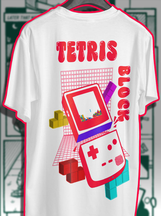 Tetris 240 GSM Best Oversized T-shirt - Pudinaa