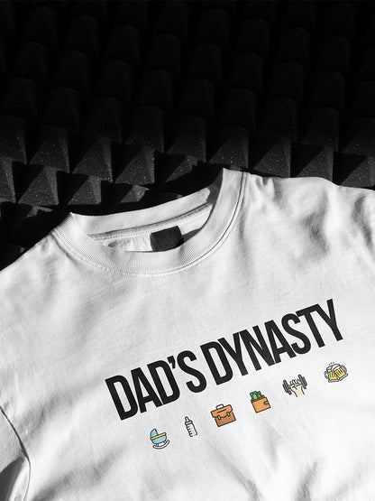 Dad's dynasty 240 GSM Best Oversized T-shirt - Pudinaa