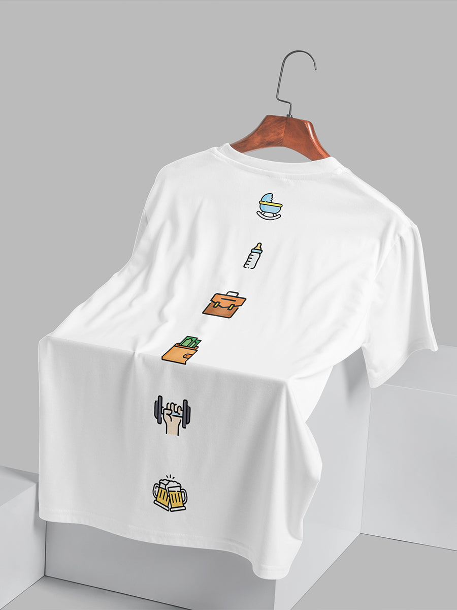 Dad's dynasty 240 GSM Best Oversized T-shirt - Pudinaa