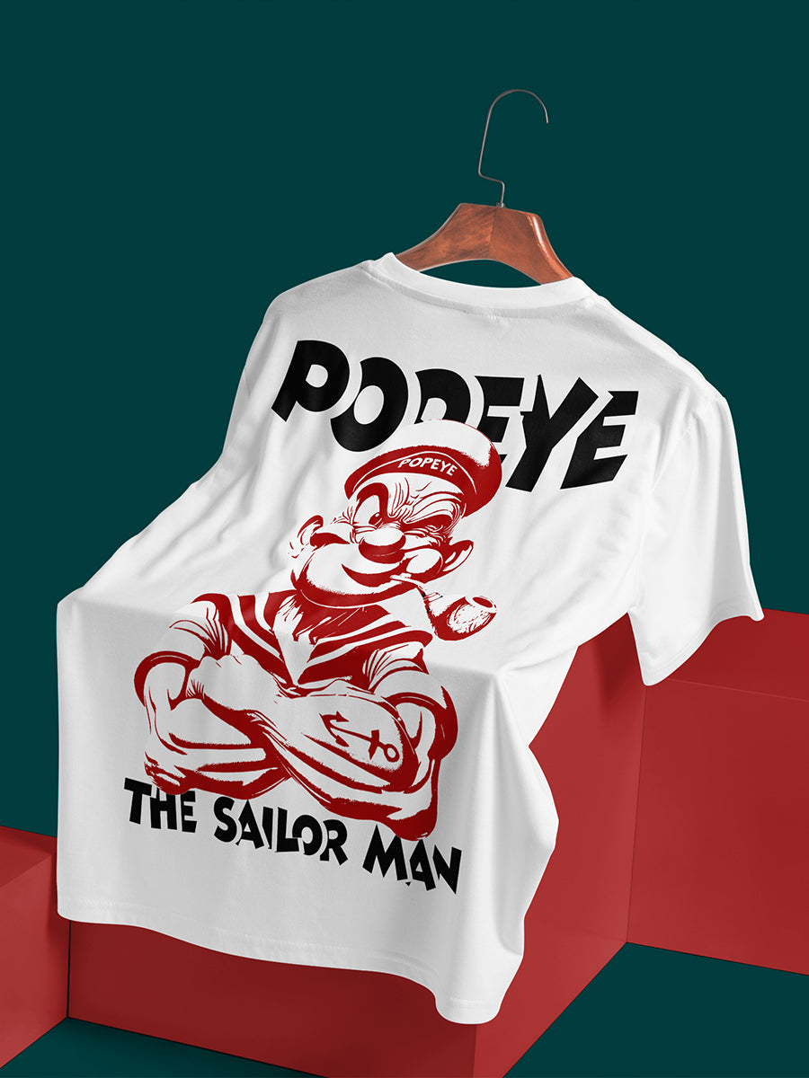 Popeye 240 GSM Best Oversized T-shirt - Pudinaa