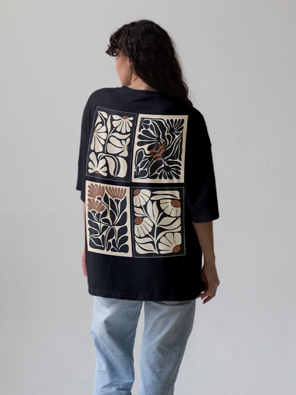 model wearing Radiant 240 GSM Best Oversized T-shirt - Pudinaa