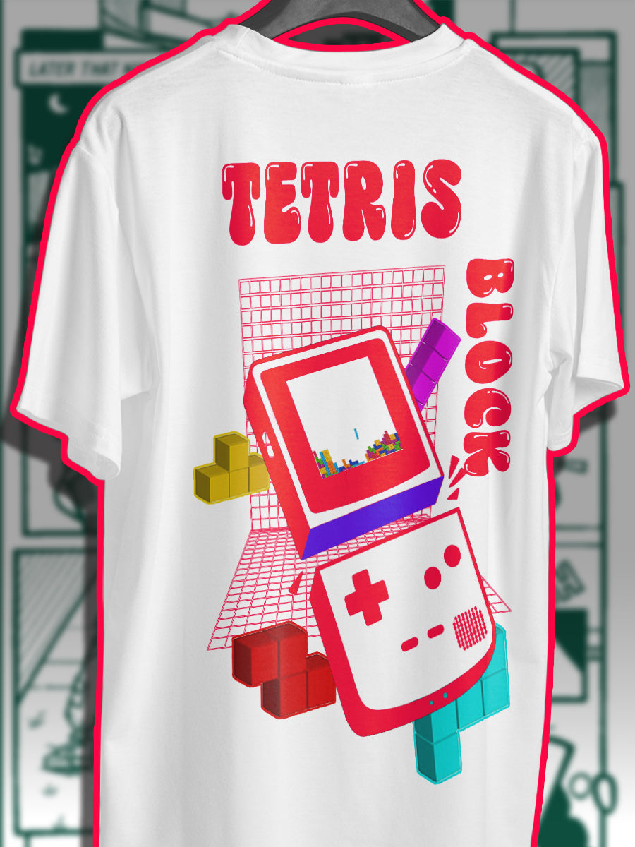 Tetris 240 GSM Best Oversized T-shirt - Pudinaa