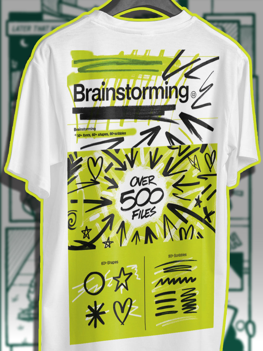 Brainstroming 240 GSM Best Oversized T-shirt - Pudinaa
