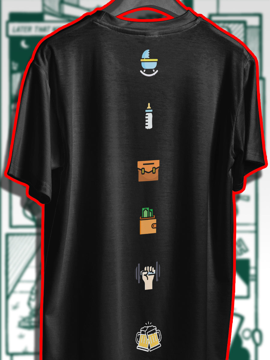  Dad's dynasty 240 GSM Best Oversized T-shirt - Pudinaa