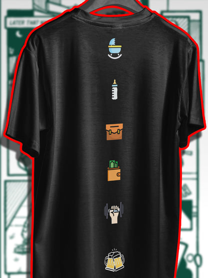  Dad's dynasty 240 GSM Best Oversized T-shirt - Pudinaa