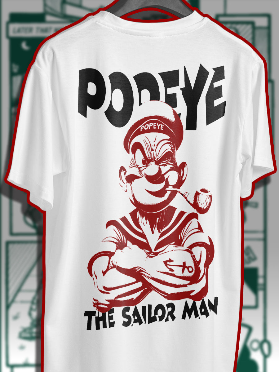 Popeye 240 GSM Best Oversized T-shirt - Pudinaa